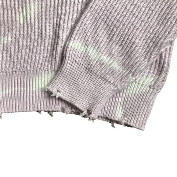 EVEREVE PISTOLA Eva cropped distressed tie dye pullover Medium - Picture 4 of 7